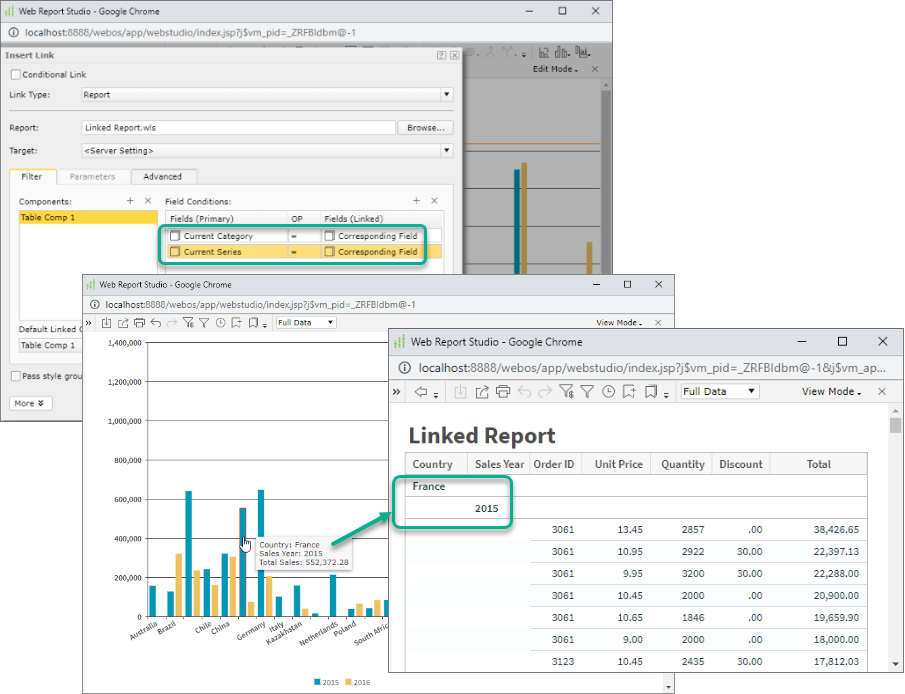 Dynamically Define Chart Links Using Current Category/Series