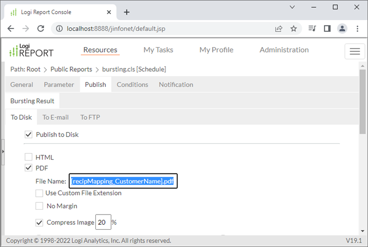 Define Dynamic Bursting File Name